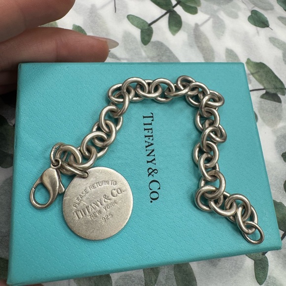 Tiffany Sterling Silver Return to Tiffany Round Tag Bracelet